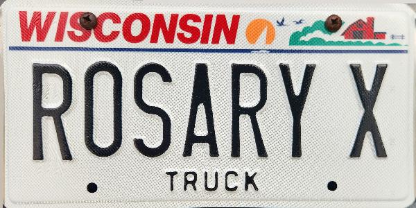 ROSARY X license plate